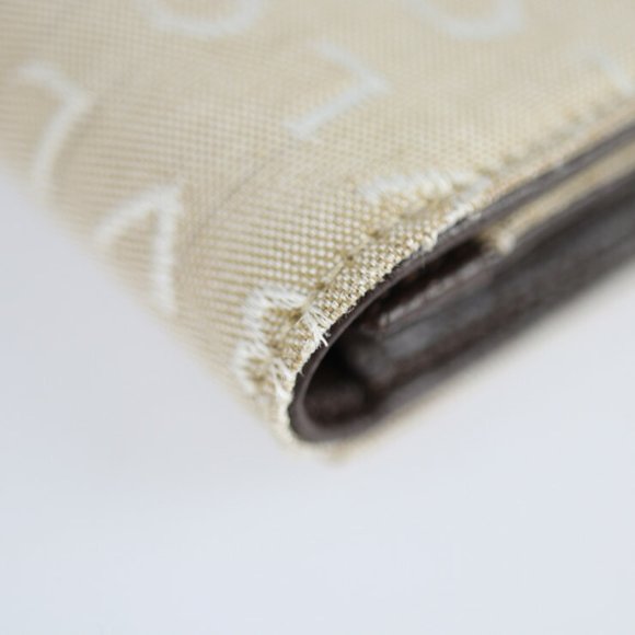 BVLGARI Bulgari Card Case 26549 Canvas Pigskin Beige Chocolate Logomania Foli... - Picture 5 of 9
